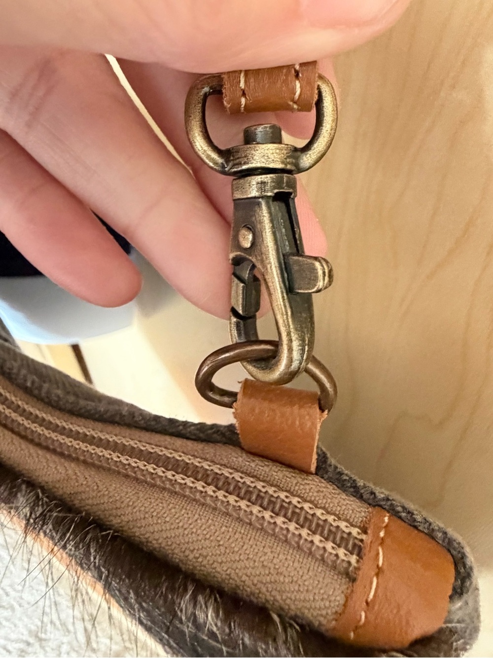 Myra Bag Brown Multi Patchwork Crossbody with Cowhide & Leather Trim Aztec Print - Picture 7 of 13